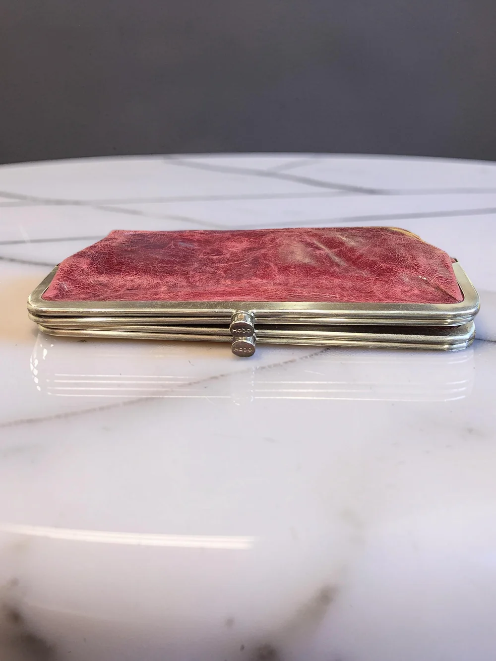 HOBO The Original Lauren Kisslock Wallet - Distressed Hide Leather